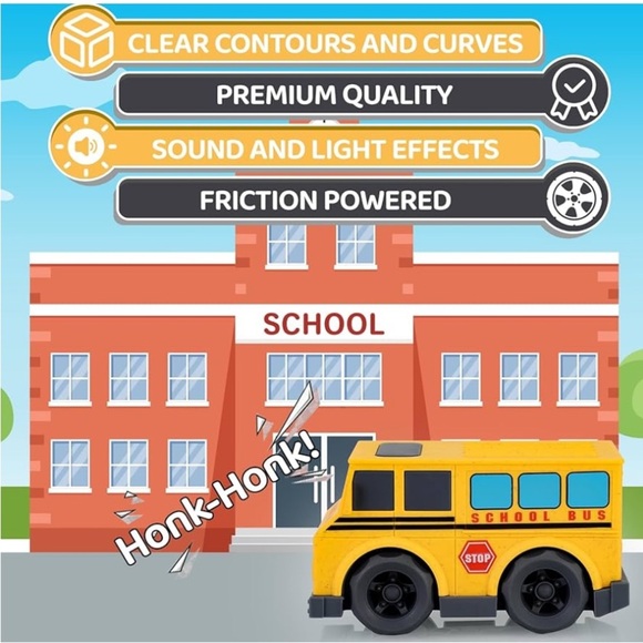 ✨BNWT - Eco-Friendly Wheat Straw Educational Toy Yellow Bus with Light & Sound✨ - Picture 10 of 14